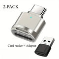 2-Pack USB C TF Card Readers and USB C to USB A Adapter, Type C TF Memory Card Reader USB OTG Card Readers for iphone16 15 Galax