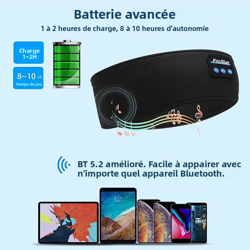 Bandeau Audio Bluetooth - Écoutez et Dormez!