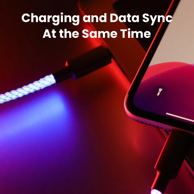 Câble Chargeur RGB 66W - Recharge rapide et colorée