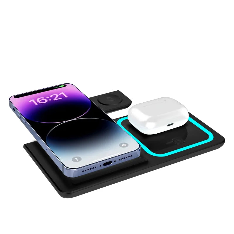 Station de Charge 3-en-1 - Chargez tout avec style!