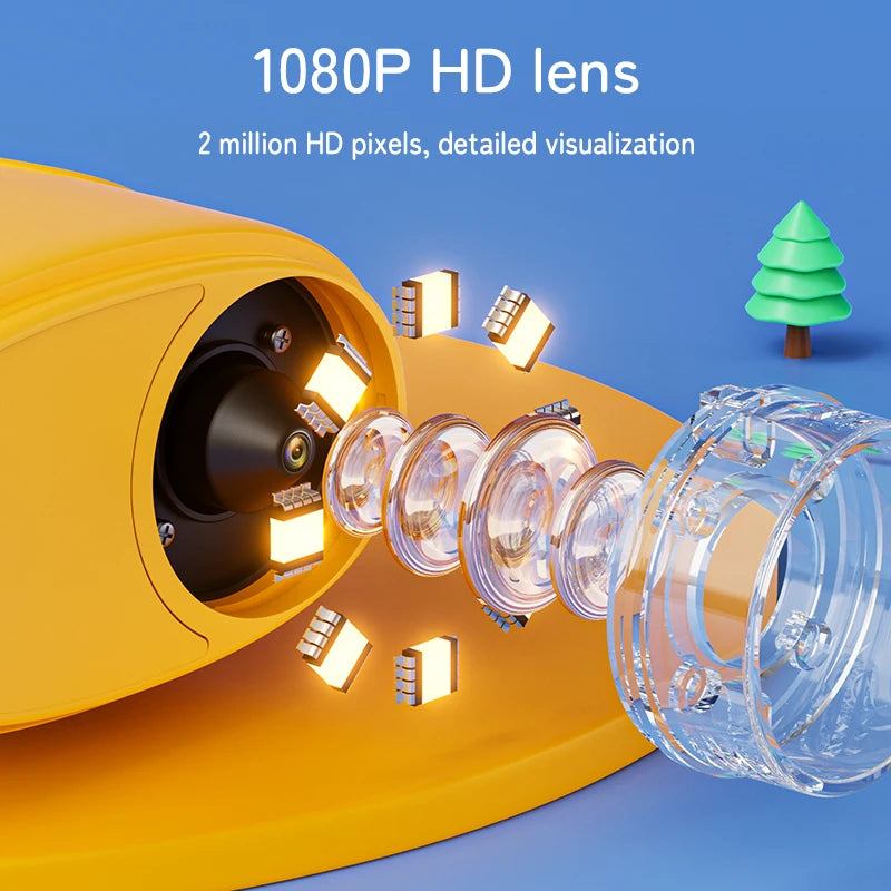 1000X Handheld Microscope for Kids 2.0" Screen Rechargeable Mini Pocket Digital Microscopes Portable Edu Gift Children Students