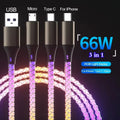 Câble Chargeur RGB 66W - Recharge rapide et colorée