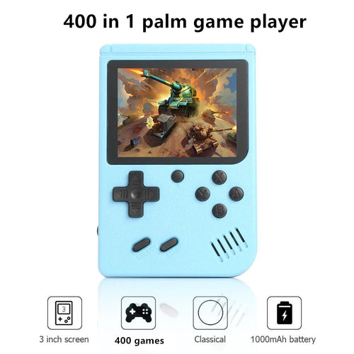 400 in 1 Mini-Handheld-Spieler Tragbare Retro-Videokonsole Junge 8 Bit 3,0 Zoll Farb-LCD-Bildschirm Spiele