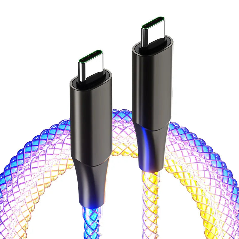 Câble Chargeur RGB 66W - Recharge rapide et colorée